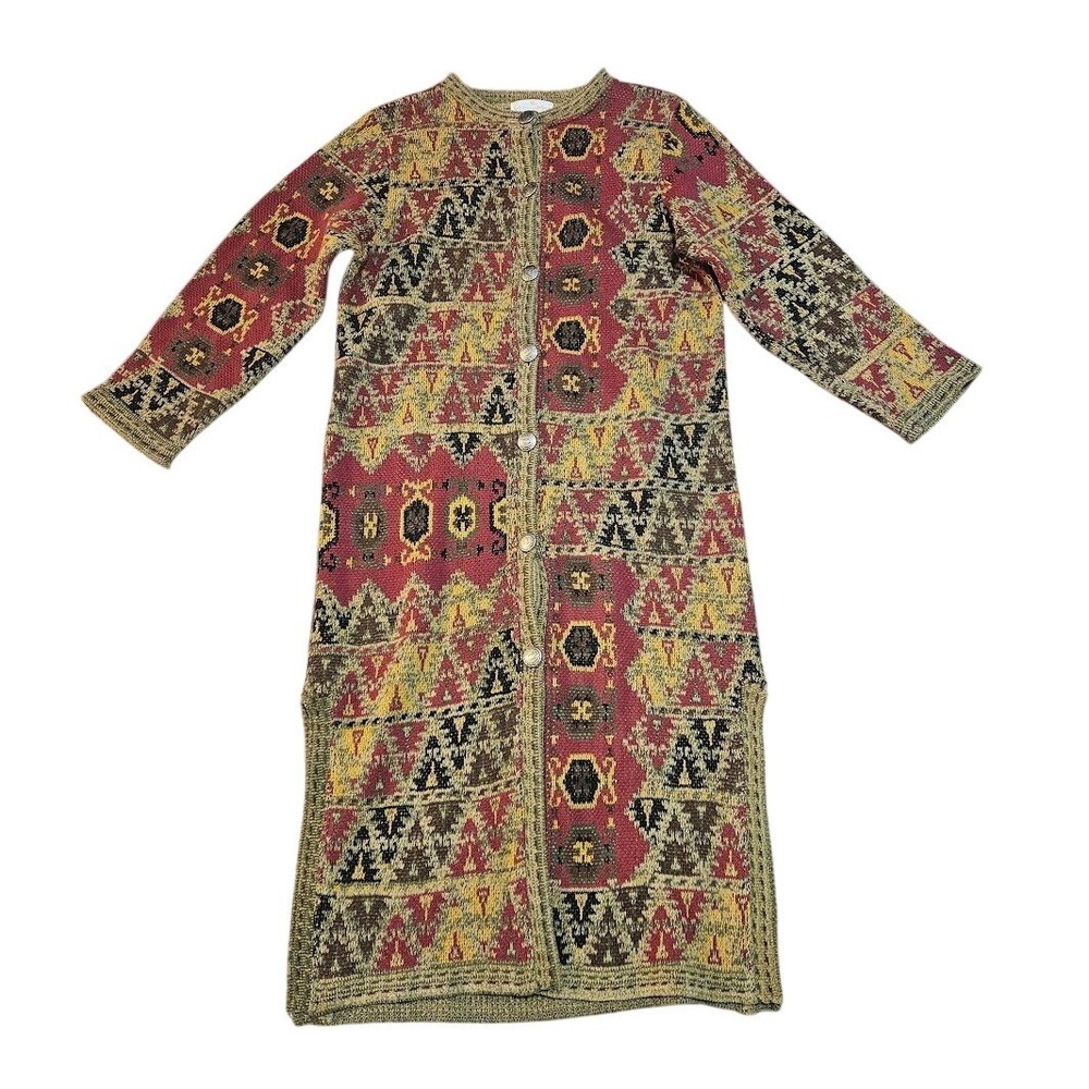 Soft Surroundings Tapestry Duster Cardigan Petite Small Vintage